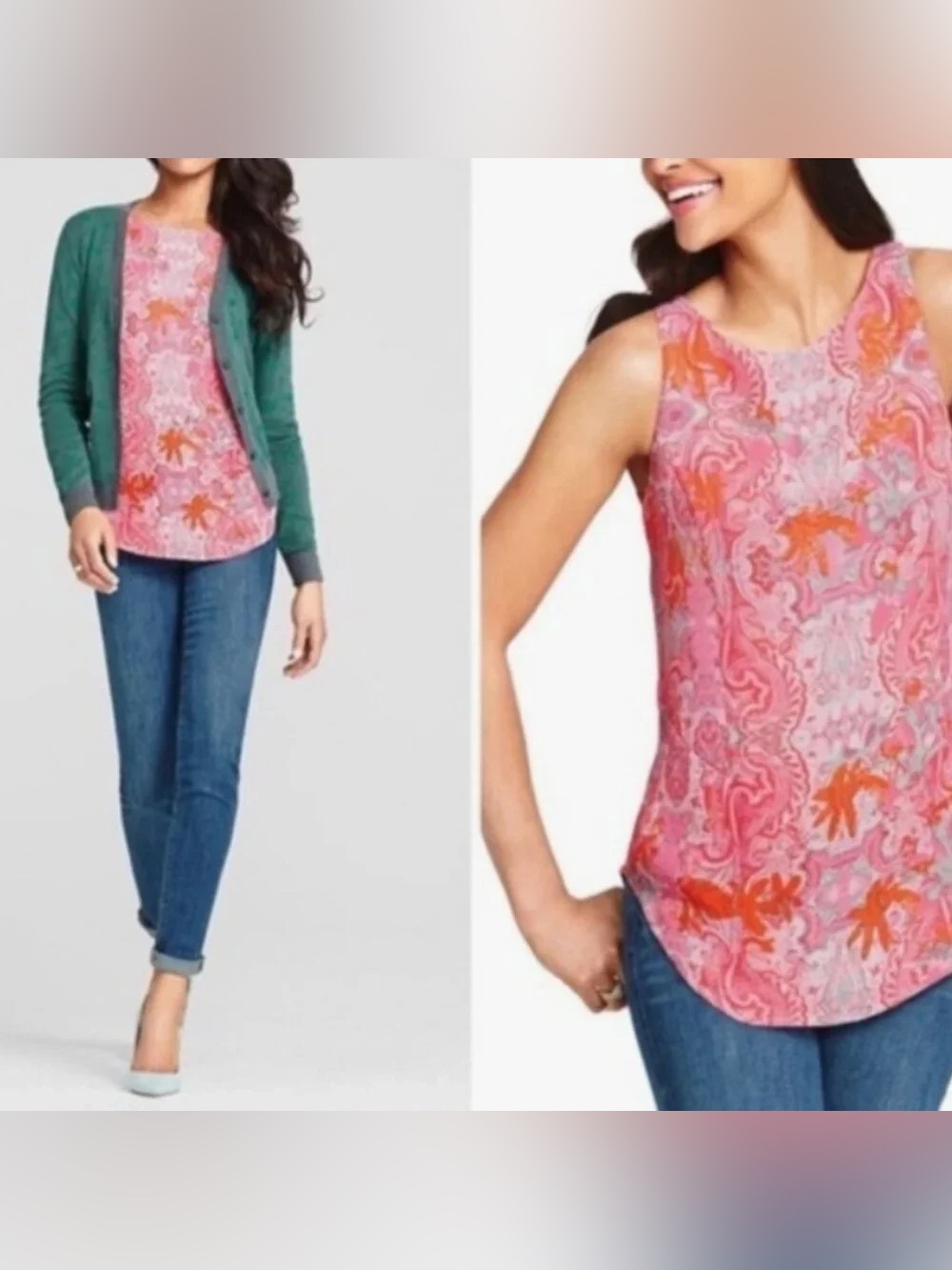 CAbi Style 127 Printed Jubilee Blouse size Small